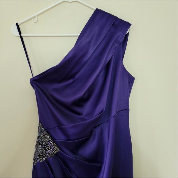 ELIZA J One-Shoulder Jeweled Sheath Dress - Picture 5 of 9